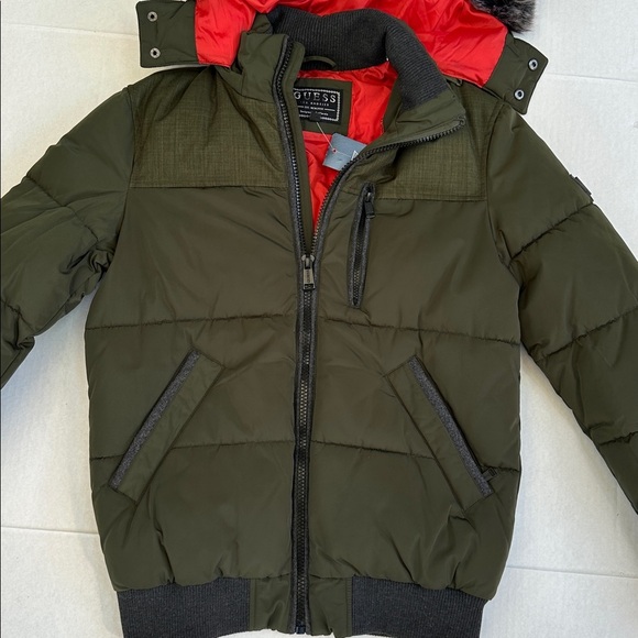 NEW GUESS Men's Aviator Puffer Jacket - Picture 6 of 11